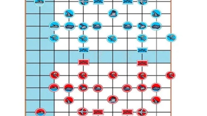 Bàn cờ tư lệnh được thiết kế với hình dạng chữ nhật